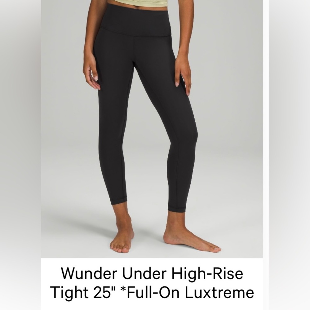 Lululemon Wunder Under High-Rise Tight 25" *Full-On Luxtreme in Black